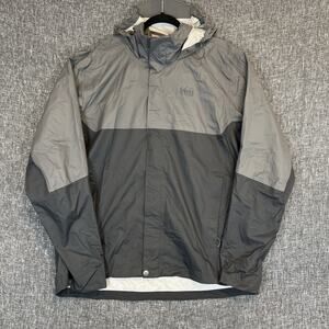 REI Co-op Mens Zip Size XL Hooded Windbreaker Rain Jacket Waterproof Peak 2.5L